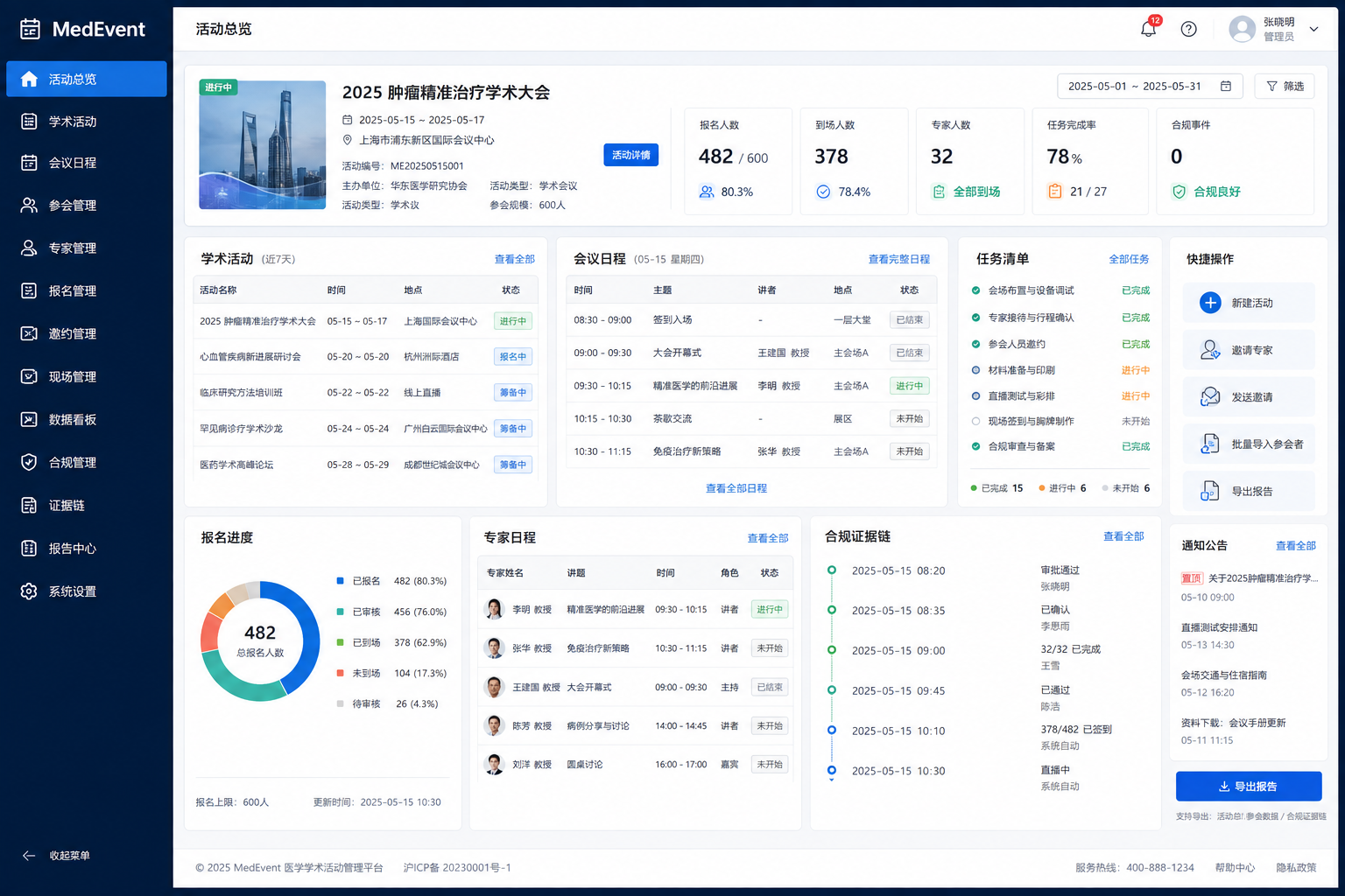 MedEvent 学术活动管理看板